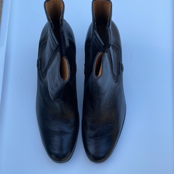 Cole Haan Black Leather Heeled Boots - Picture 2 of 5